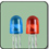 N500TBR4D/H - 5mm Blue & Red LED Straight PIN